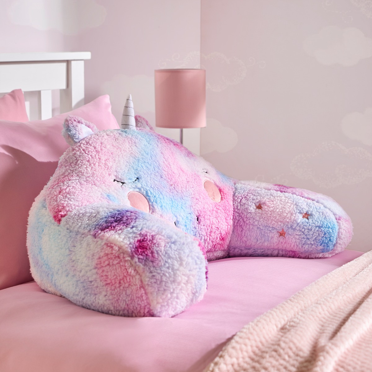 OHS Kids Unicorn Character Cuddle Cushion - Pink>