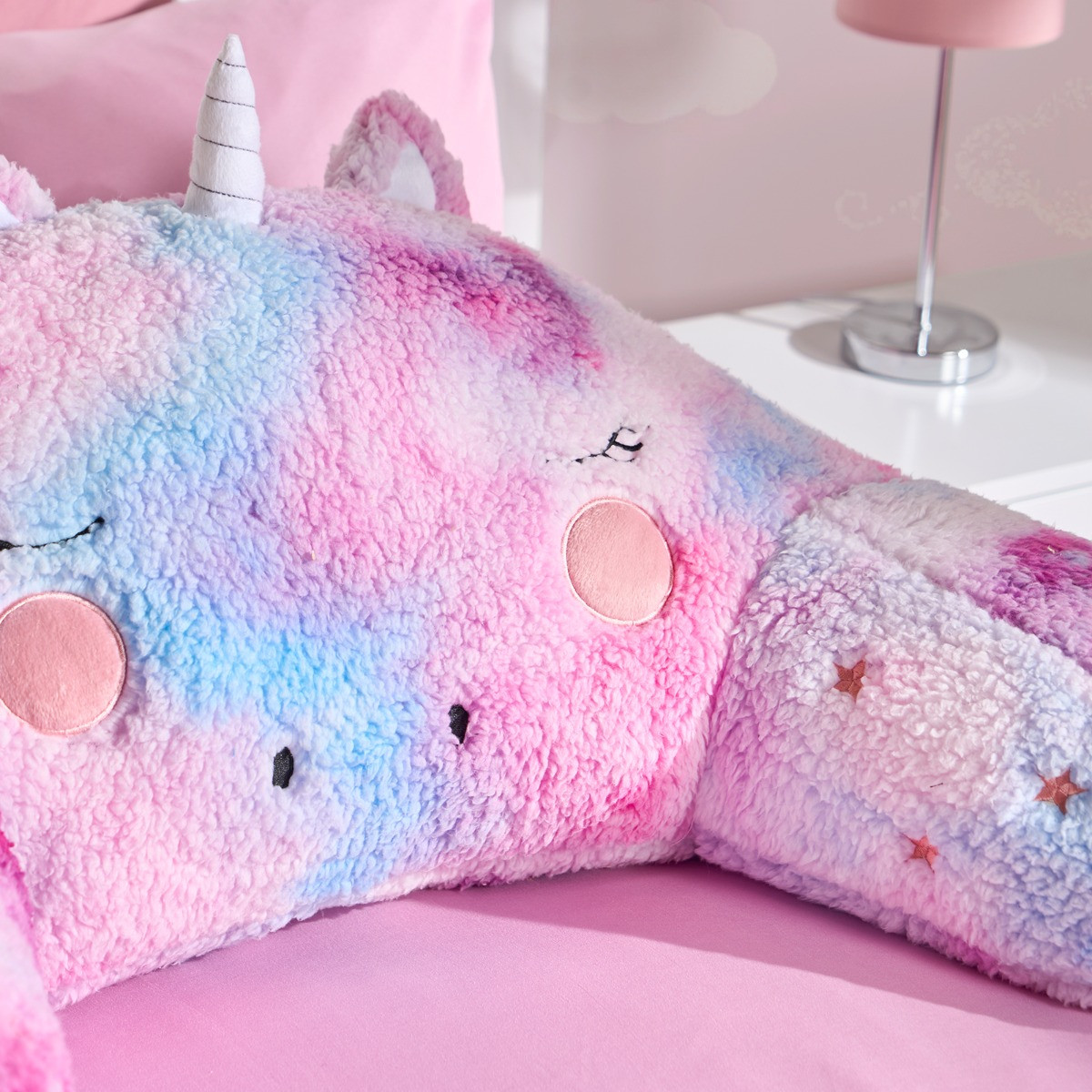 OHS Kids Unicorn Character Cuddle Cushion - Pink>