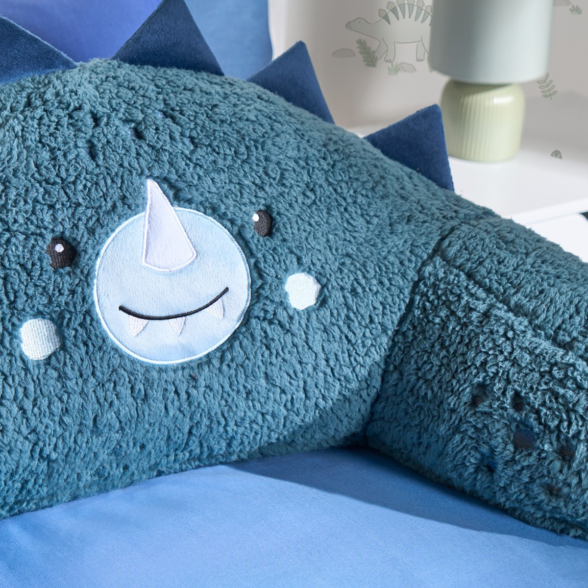 OHS Kids Dinosaur Character Cuddle Cushion - Blue >