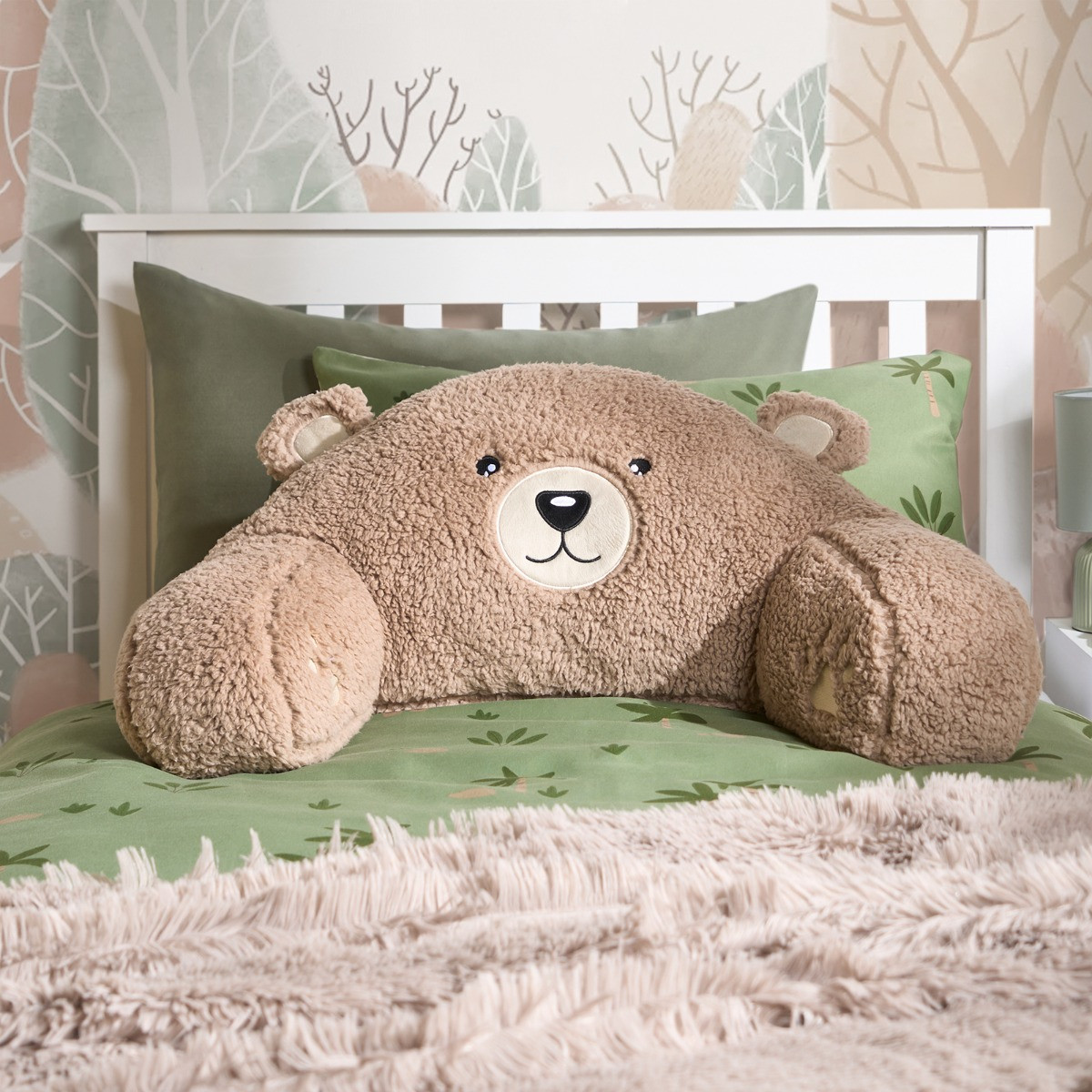 OHS Kids Bear Character Cuddle Cushion - Brown>