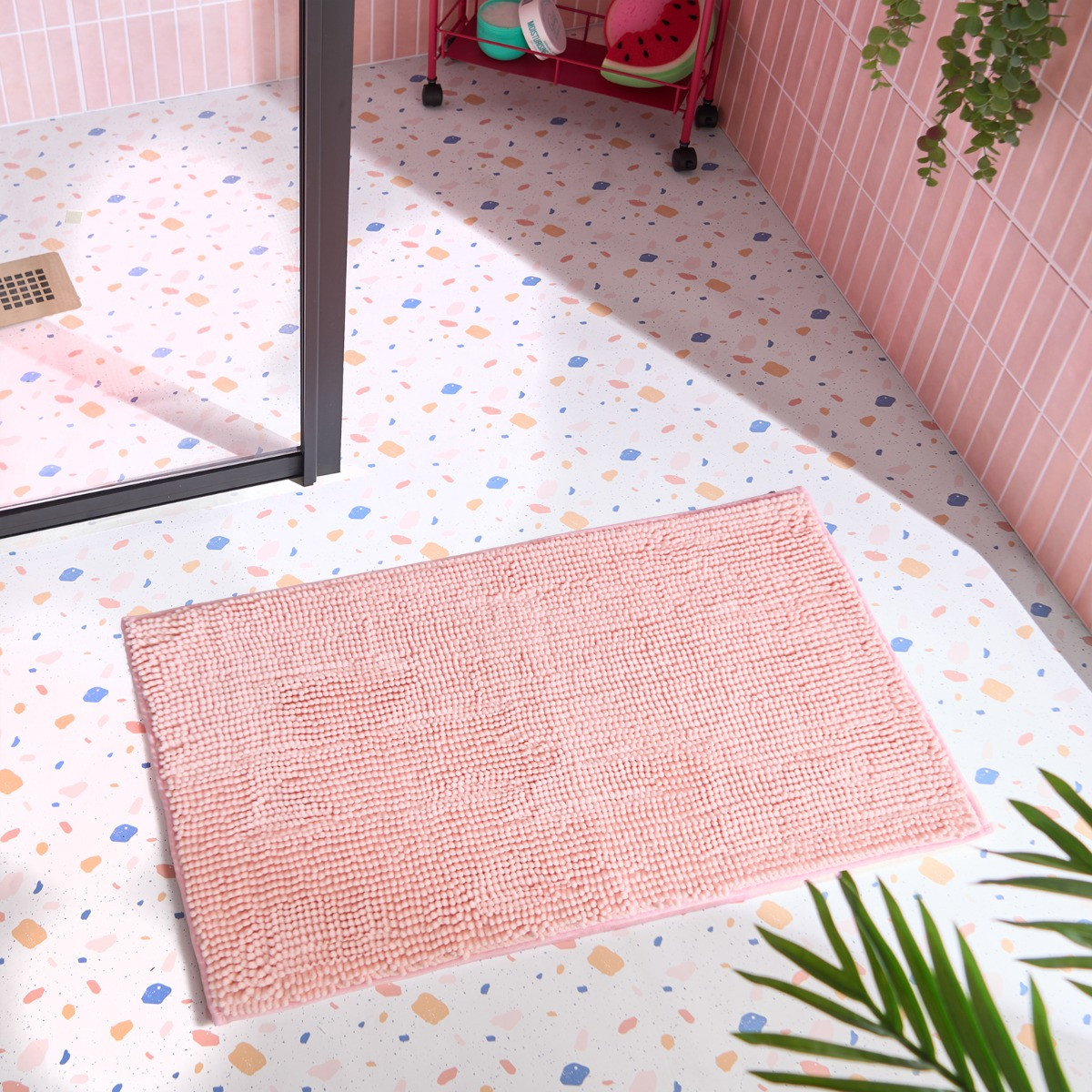 Brentfords Noodle Bath Mat - Blush Pink>