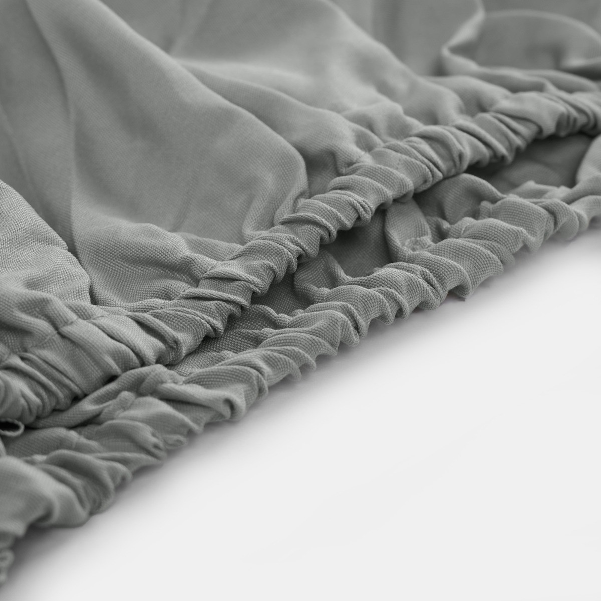 Brentfords Plain Dyed Deep Fitted Sheet - Grey>