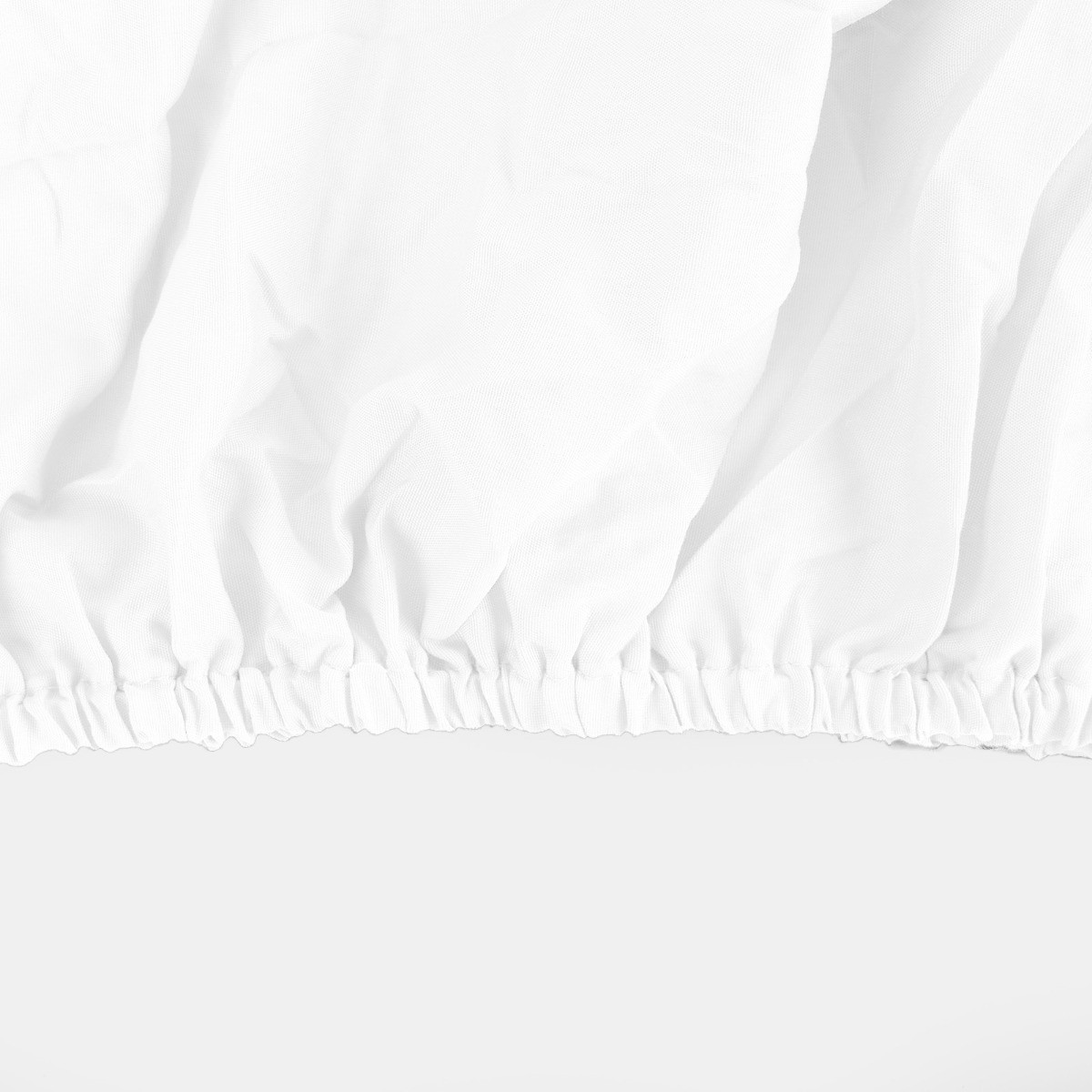 Brentfords Plain Dyed Deep Fitted Sheet, White - Superking>