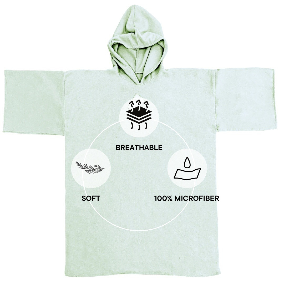 OHS Adult Towel Poncho - Sage Green>