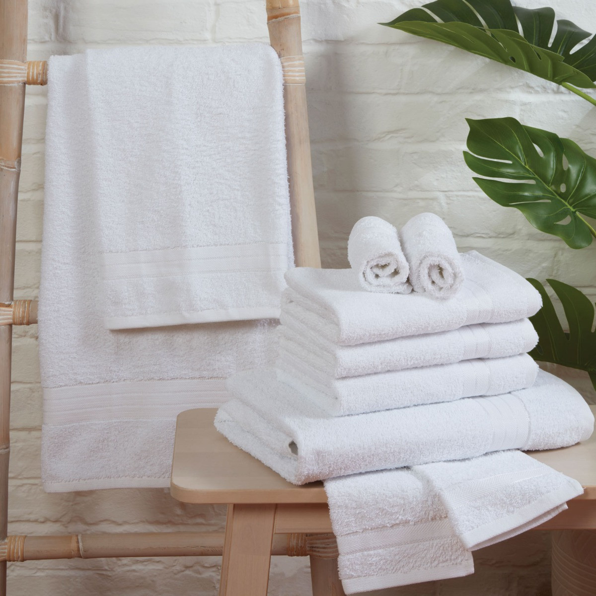 Brentfords 100 Cotton Hand Towel White 1PC