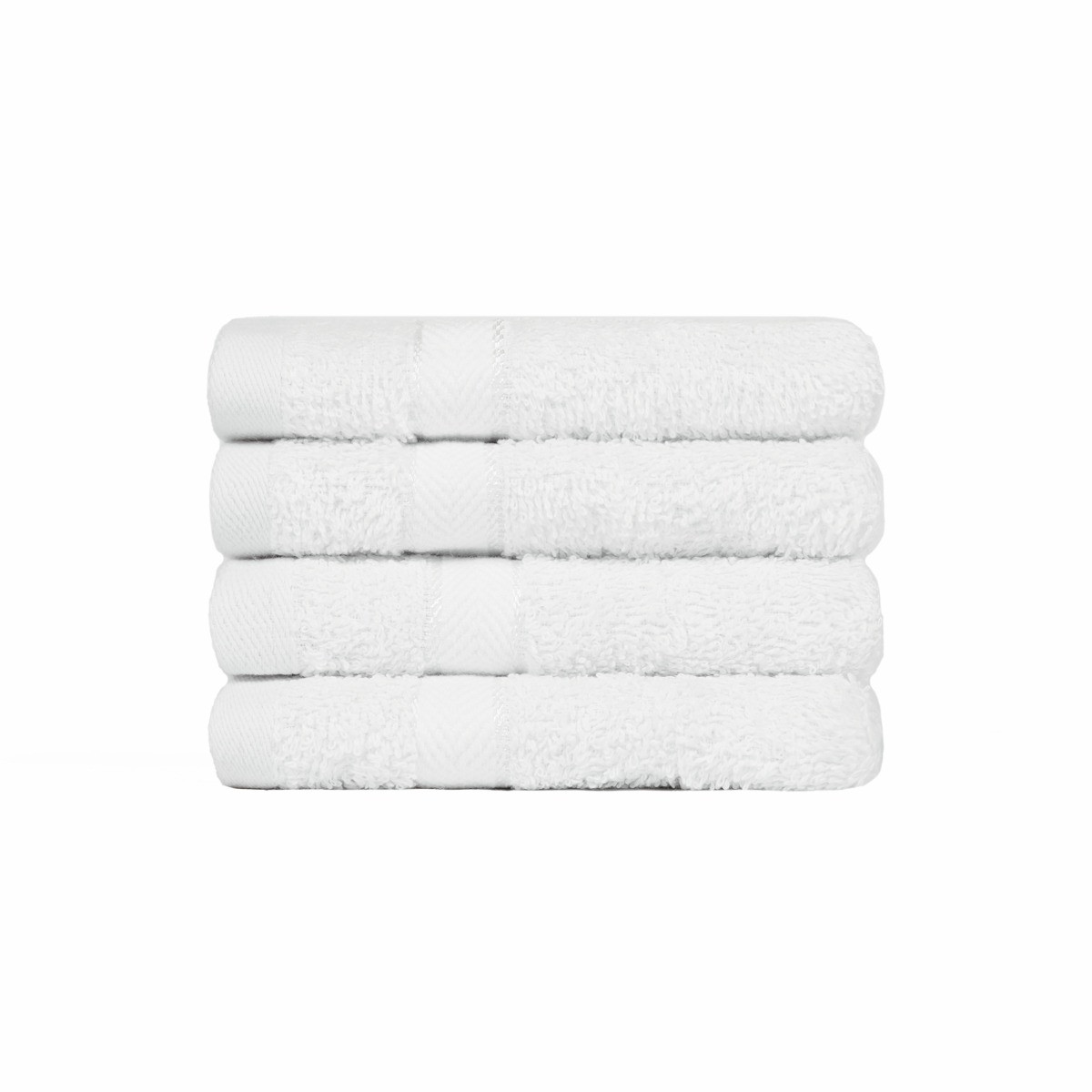 Brentfords 100% Cotton 4 Pack Face Cloths - White>