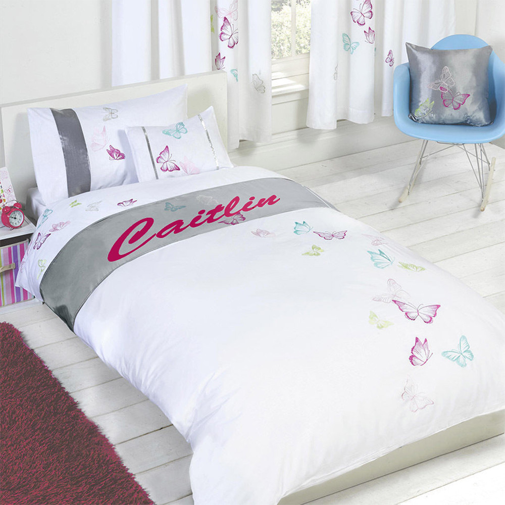 Caitlin - Personalised Butterfly Duvet Cover Set>