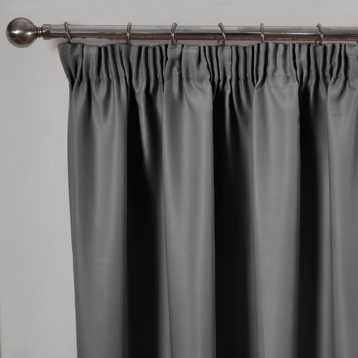 Dreamscene Pencil Pleat Blackout Curtains, Slate - 46" x 54">