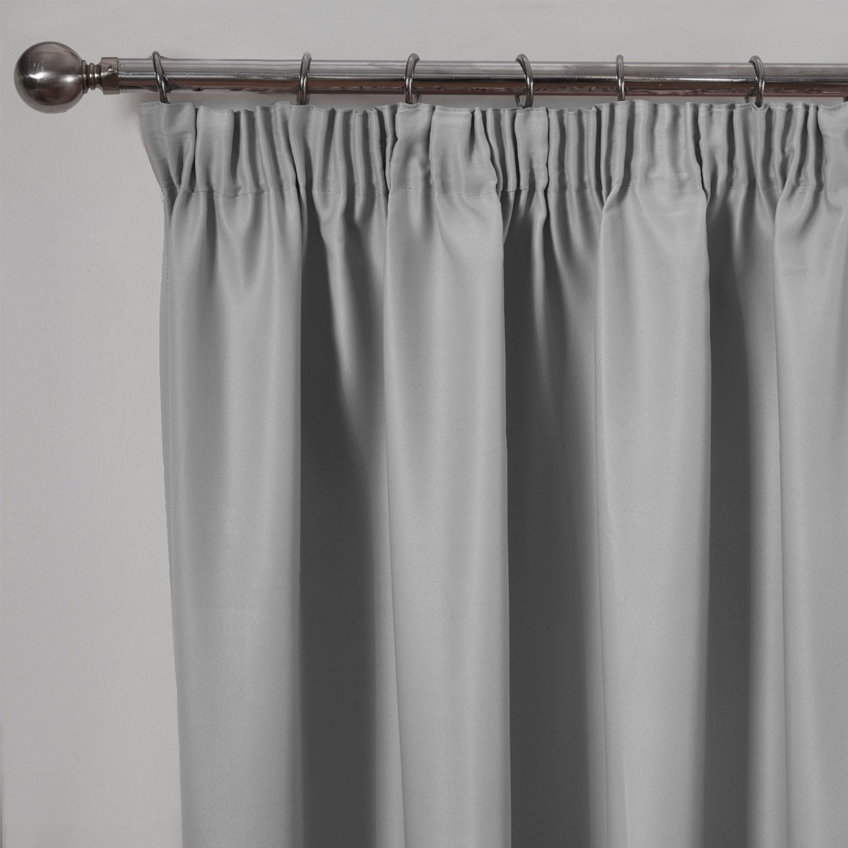 Dreamscene Pencil Pleat Thermal Blackout Curtains - Silver, 46" x 54">