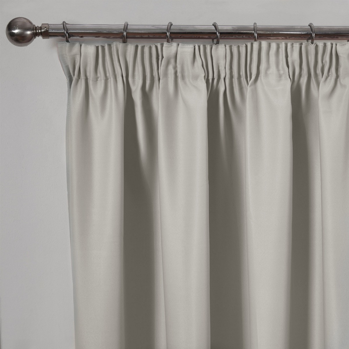 Dreamscene Pencil Pleat Blackout Curtains, Ash Grey - 66'' x 90''>