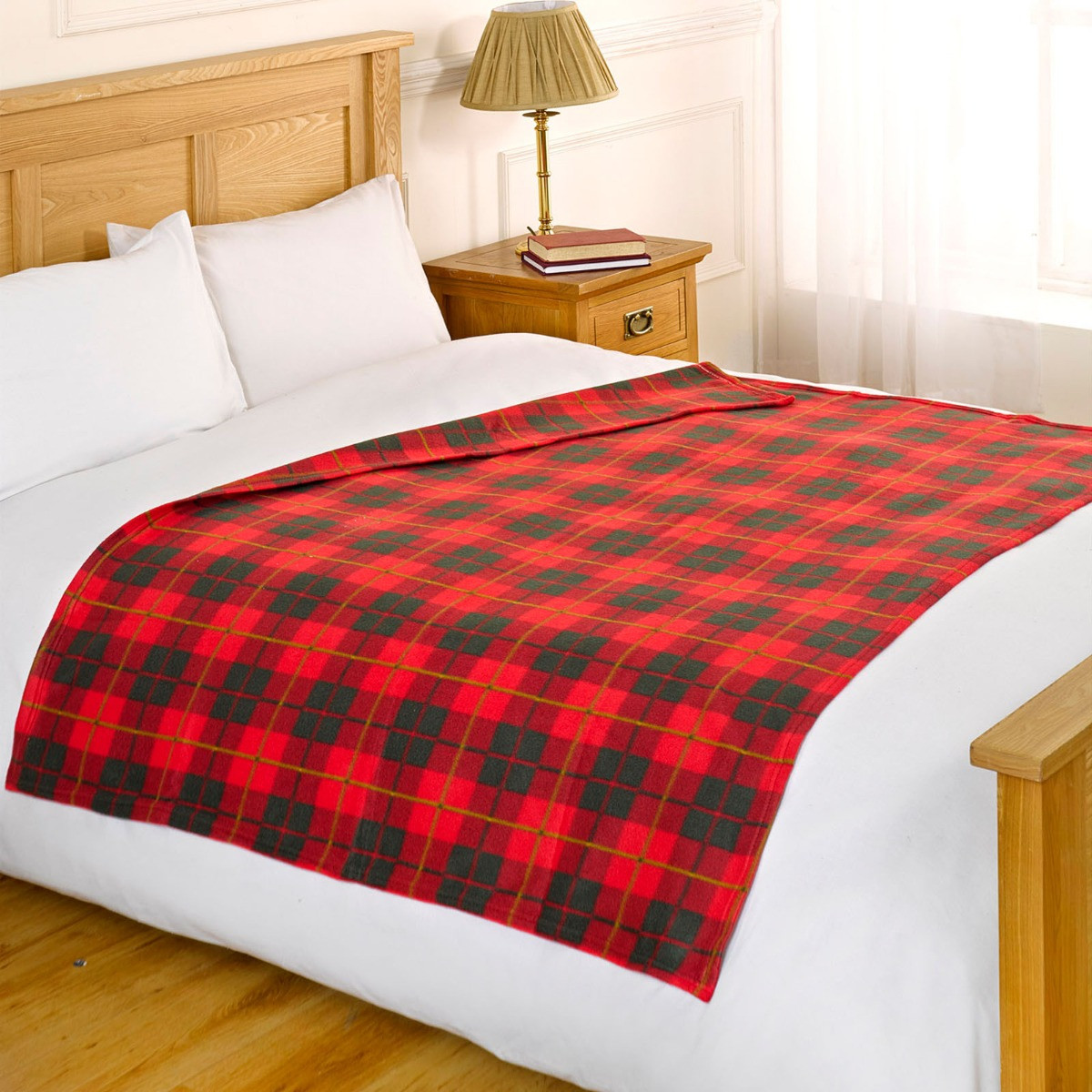 Dreamscene by OHS Check Red Fleece Throw Blanket - 50" x 60">