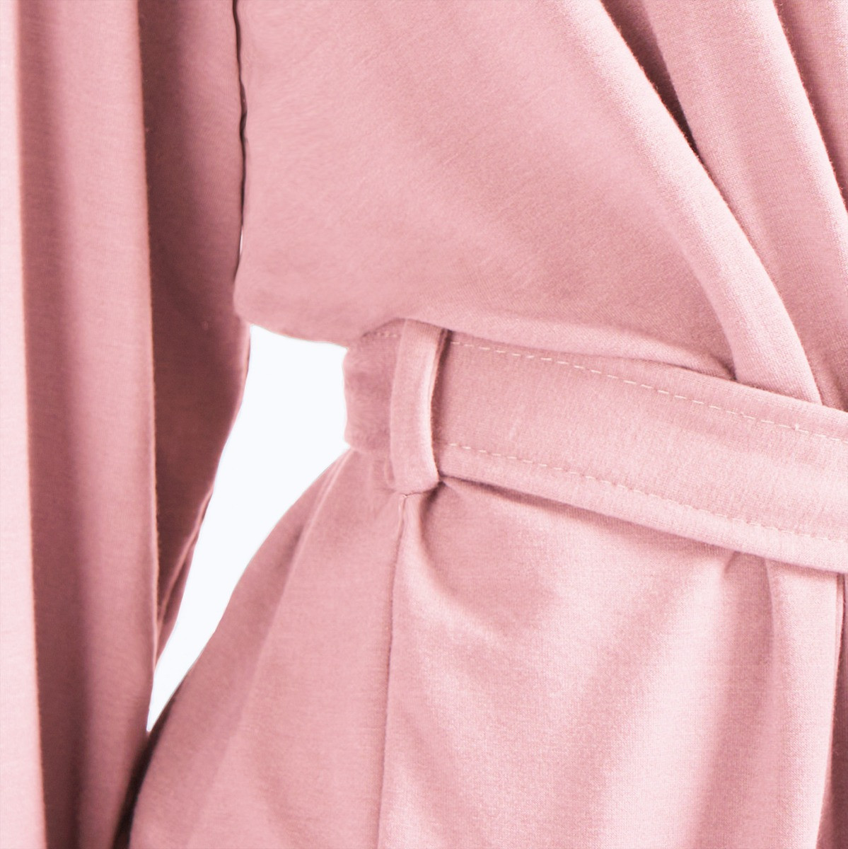 OHS Jersey Dressing Gown Robe - Blush Pink>