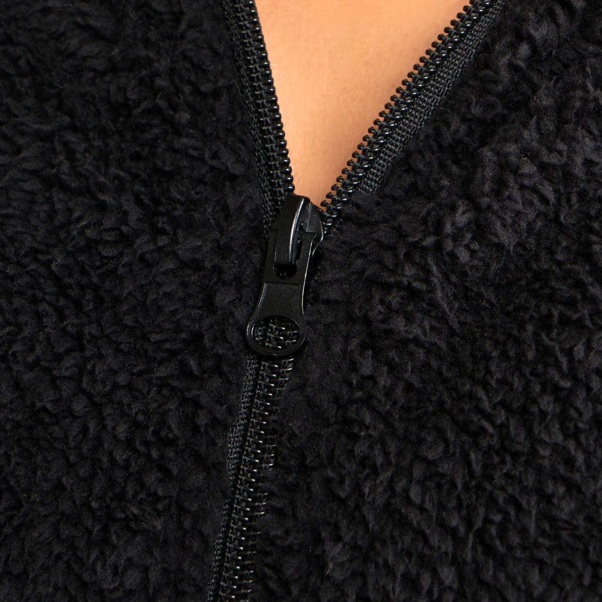 OHS Large Teddy Fleece Onesie, Adults- Black>