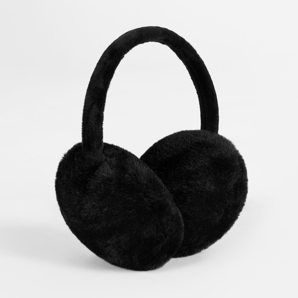 OHS Faux Fur Ear Muff - Black>