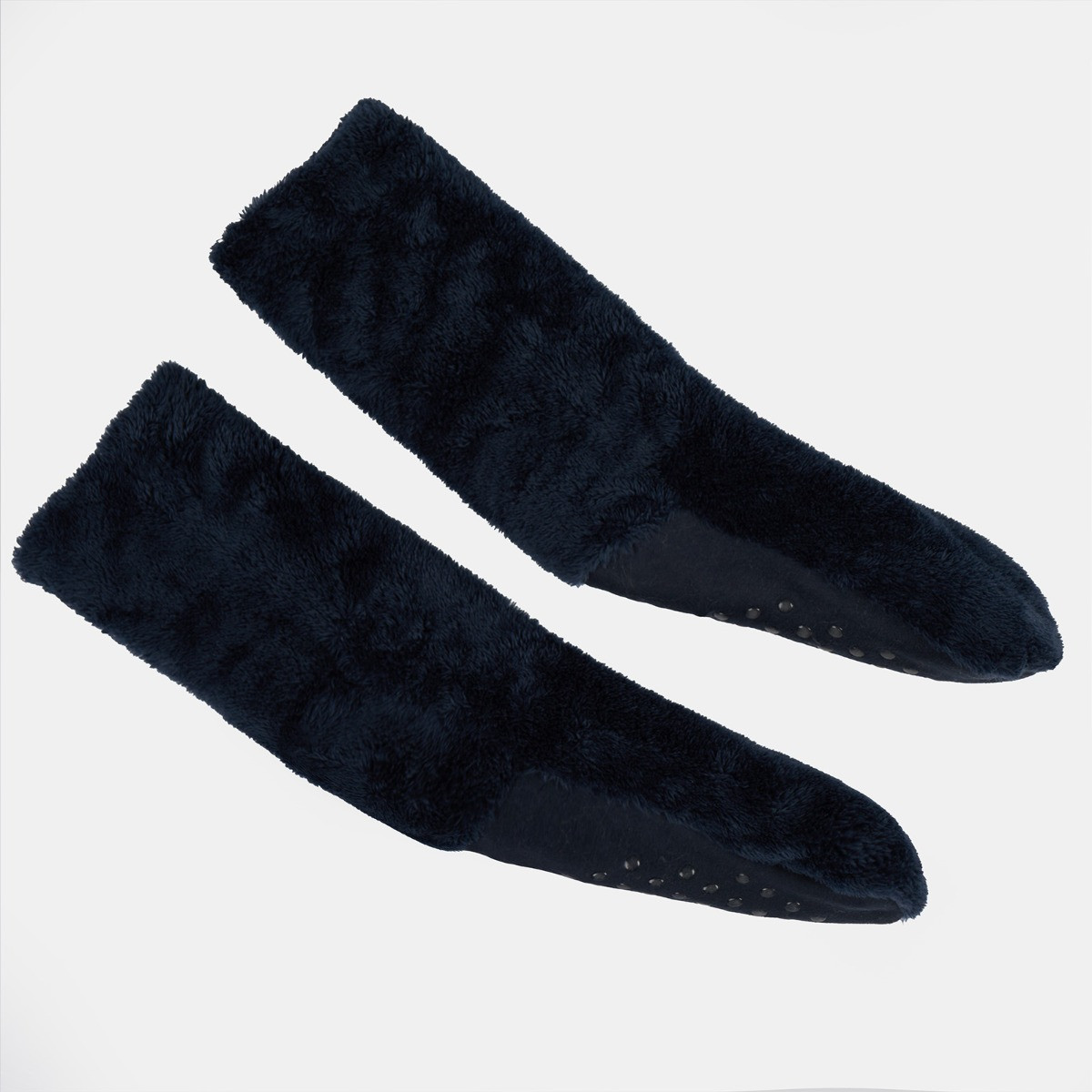 OHS Teddy Sherpa Reverse Slipper Socks - Navy>