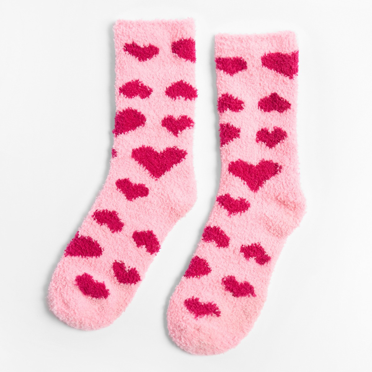 OHS Heart Print Cosy Hot Water Bottle Gift Set - Pink >