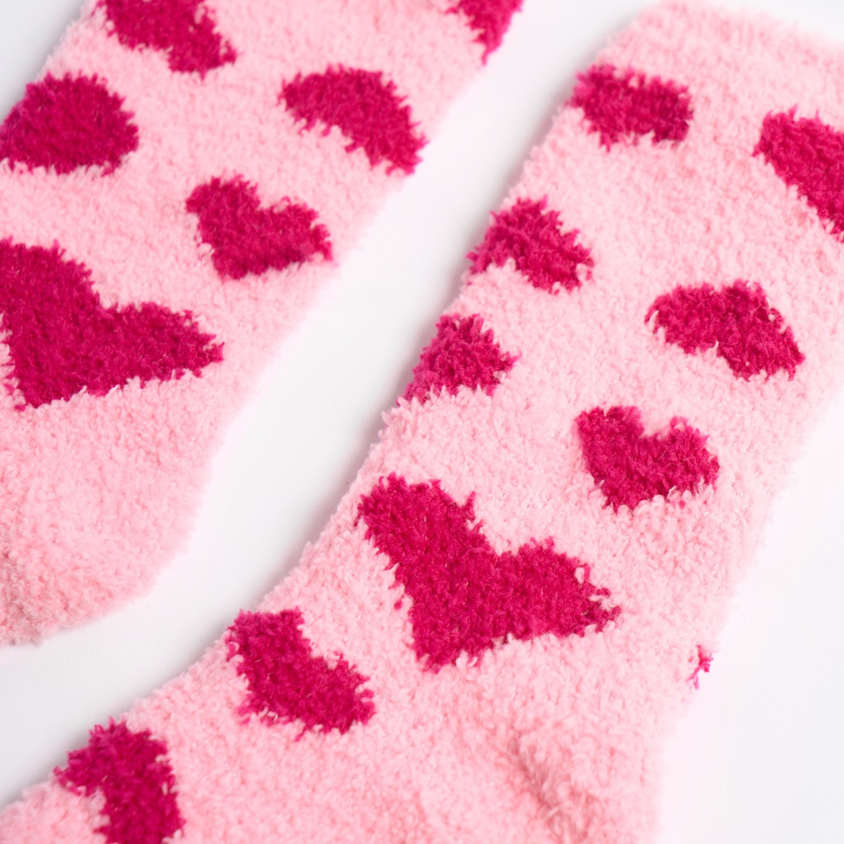 OHS Heart Print Cosy Hot Water Bottle Gift Set - Pink >