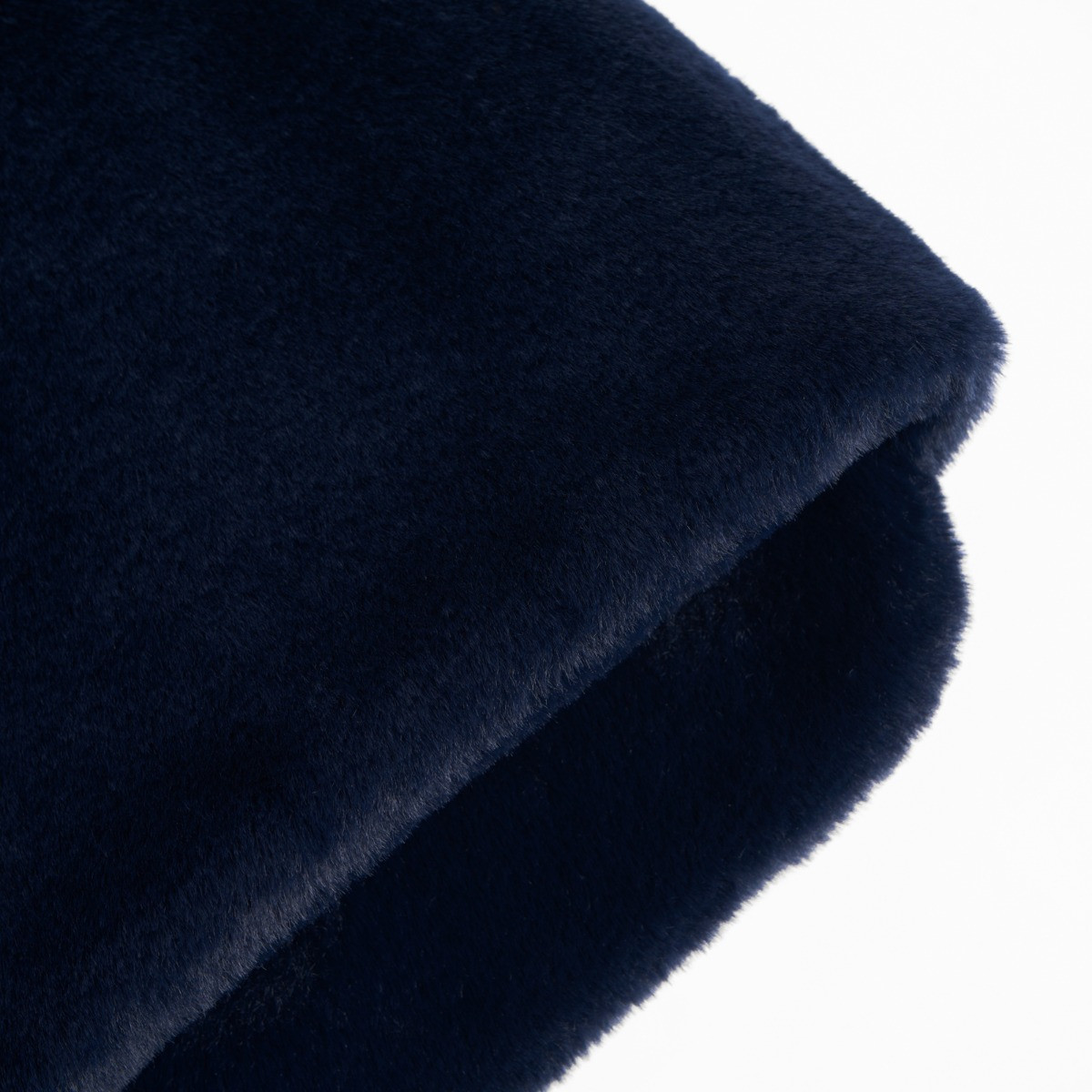 OHS Faux Fur Hot Water Bottle Foot Warmer - Navy >