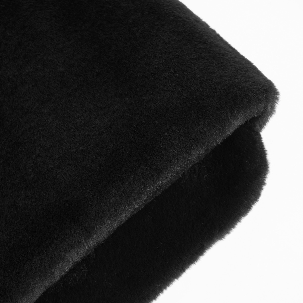 OHS Faux Fur Hot Water Bottle Foot Warmer - Black>