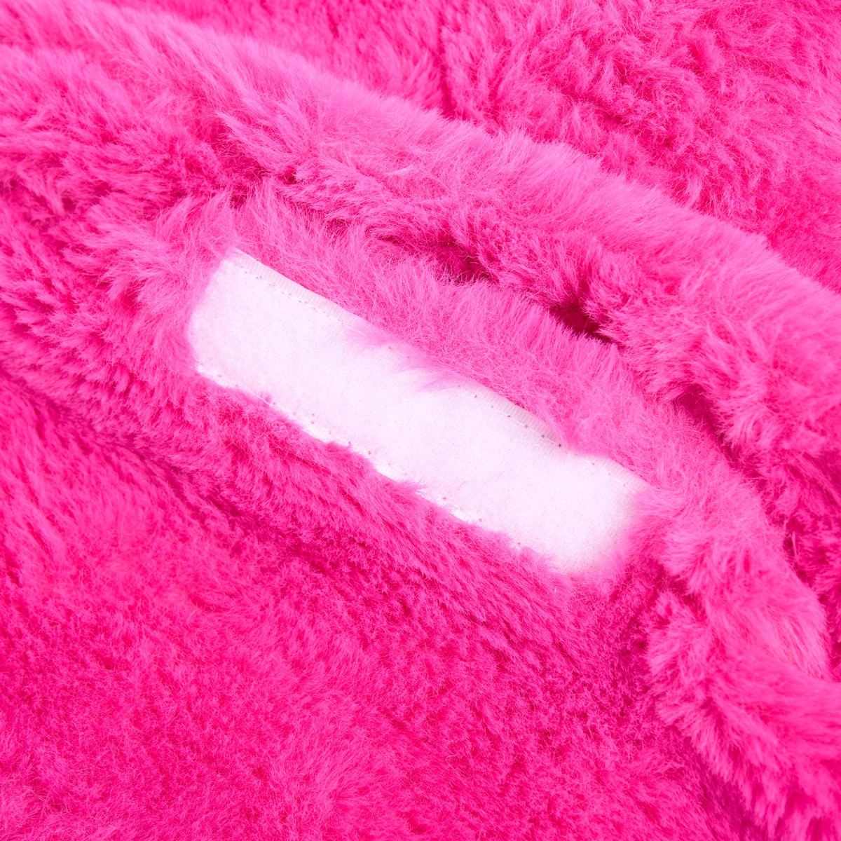 OHS Faux Fur Heart Shaped Hot Water Bottle - Fuchsia >