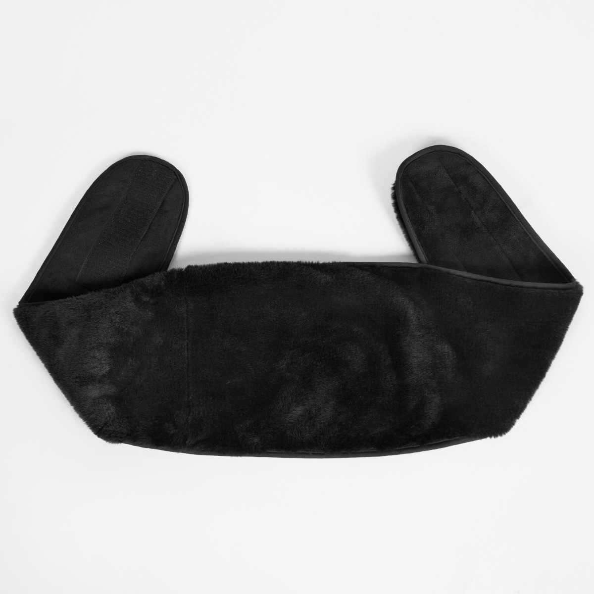 OHS Faux Fur Adjustable Hot Water Bottle Belt - Black>