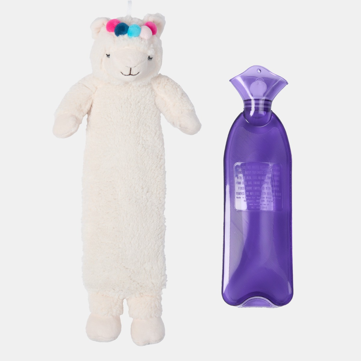 Warmies Llama Long Hot Water Bottle - Cream>