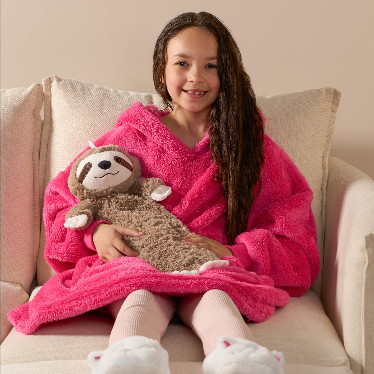 Warmies Sloth Long Hot Water Bottle - Brown>