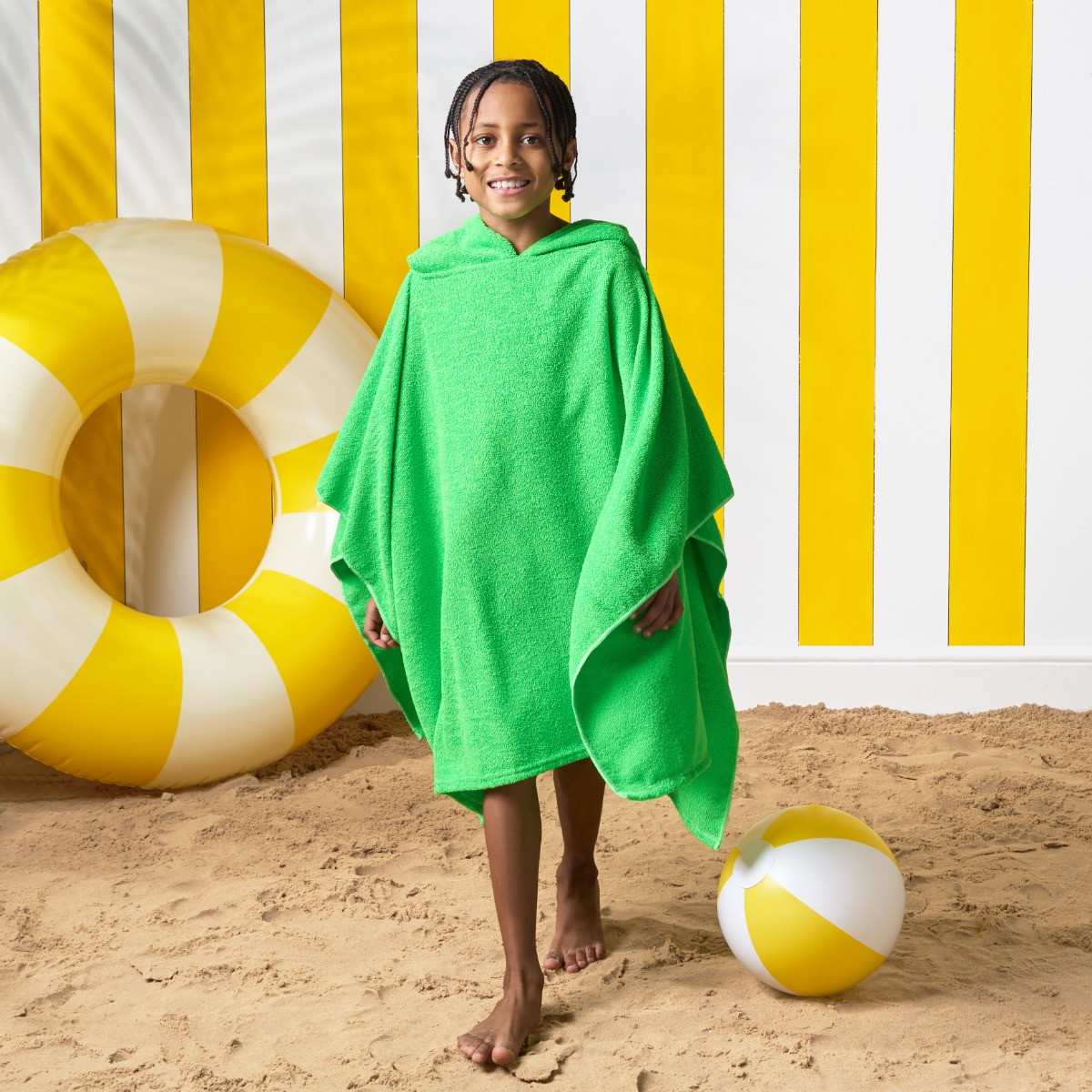 OHS Kids Poncho Towel - Neon Green>