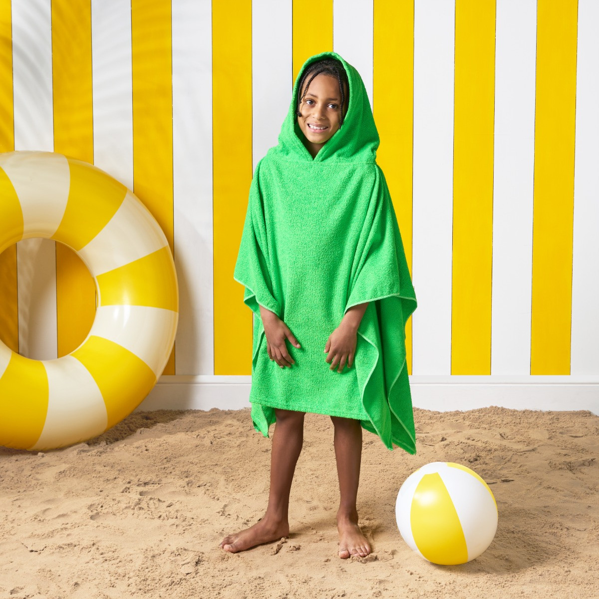 OHS Kids Poncho Towel - Neon Green>