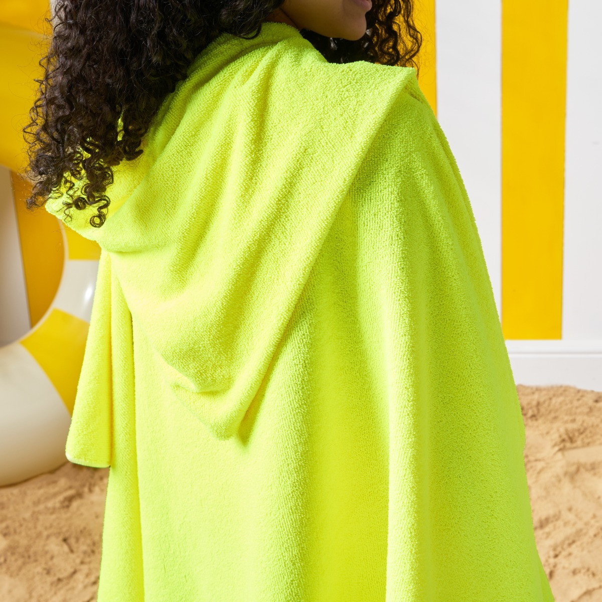 OHS Kids Poncho Towel - Neon Yellow >