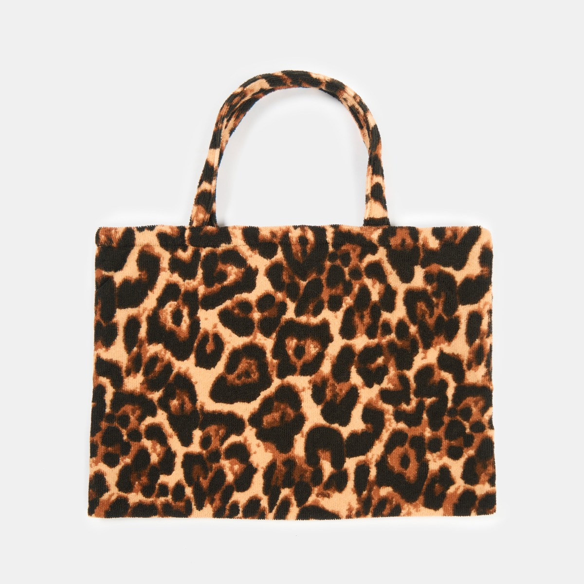 OHS Leopard Print Beach Towel in a Bag - Natural>