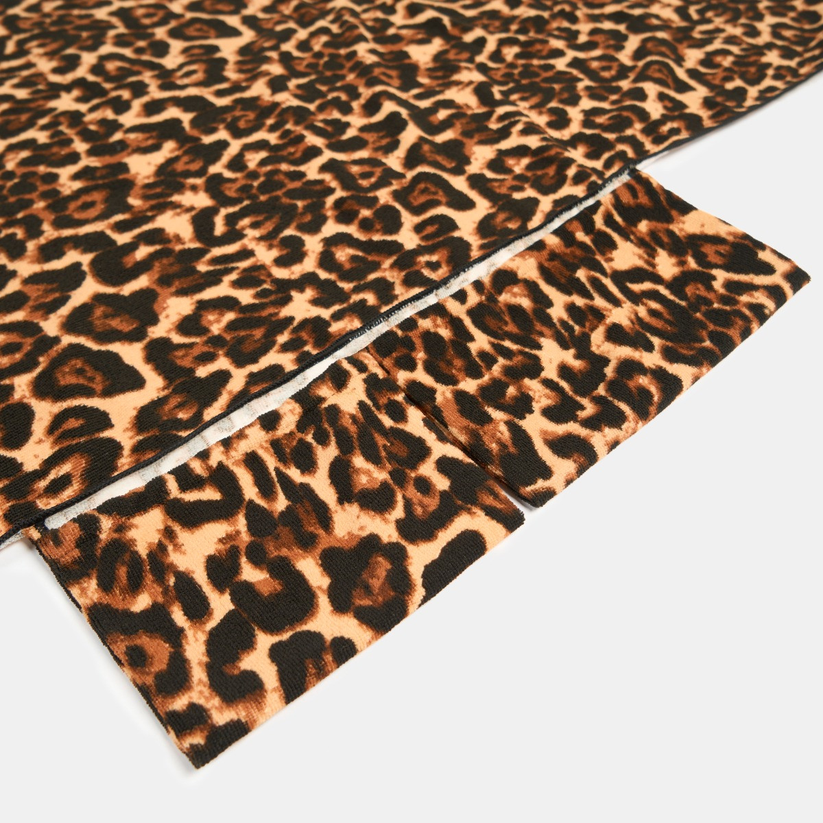 OHS Leopard Print Beach Towel in a Bag - Natural>