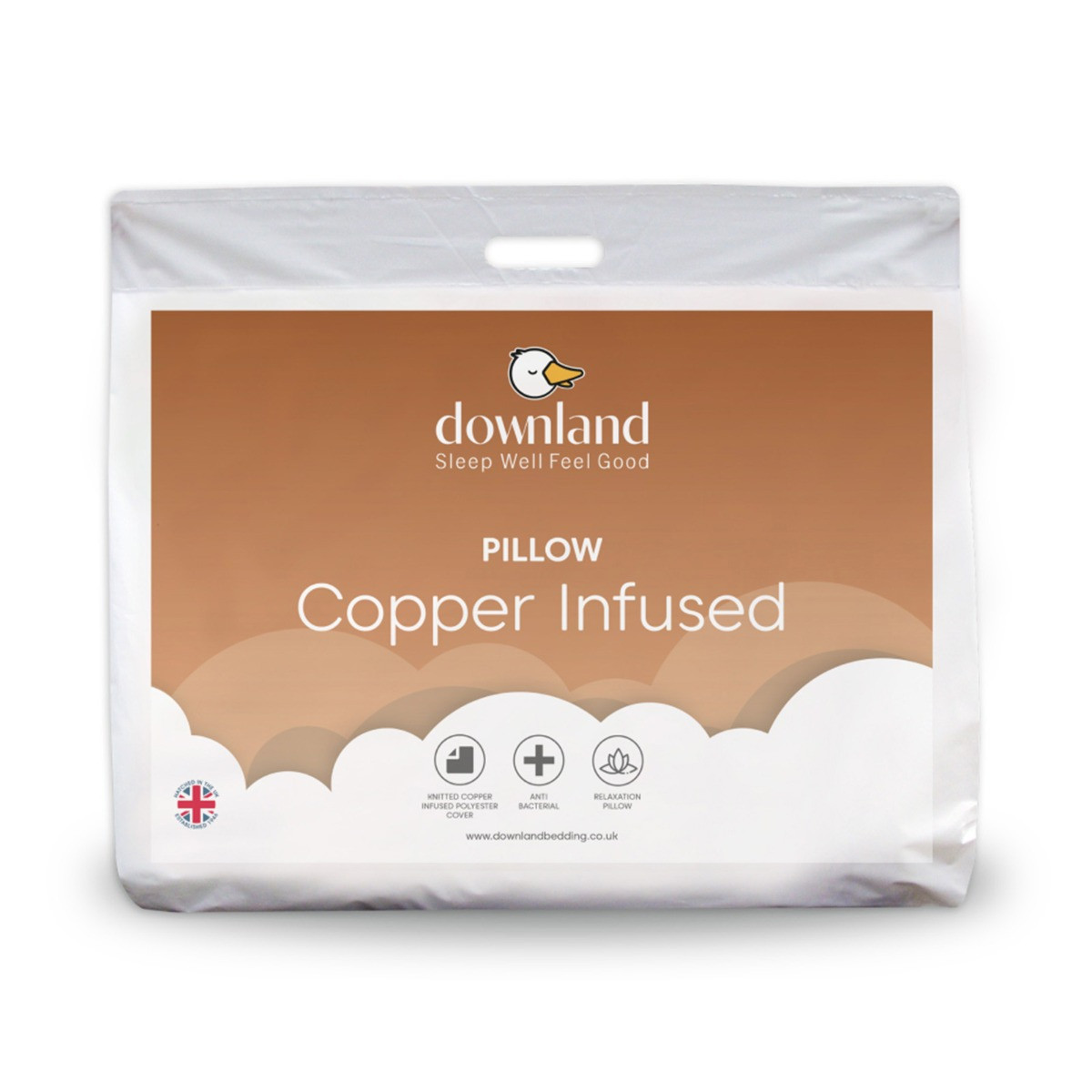 Downland Copper Infused Pillow - White>