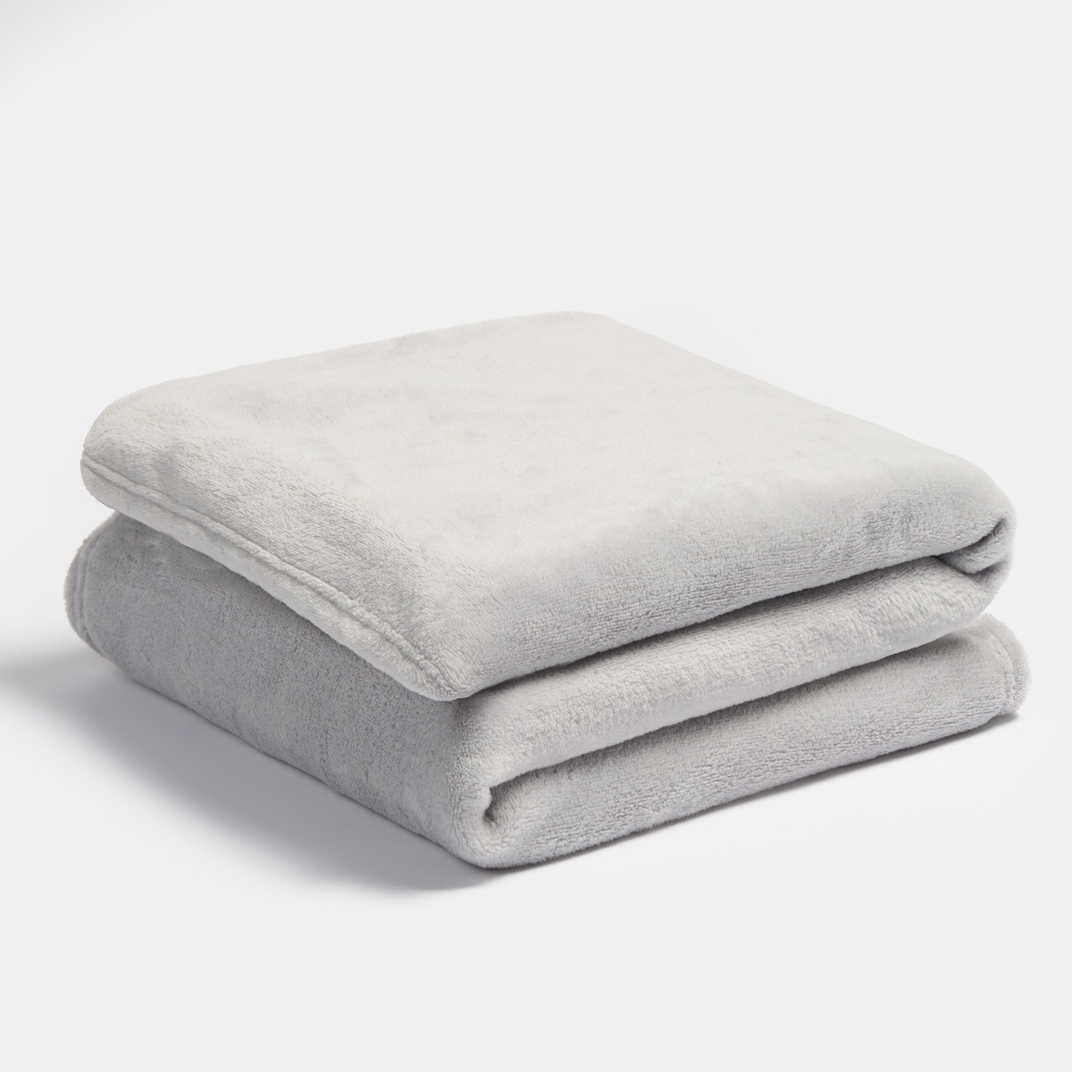 OHS Kids Plain Supersoft Throw - Silver >