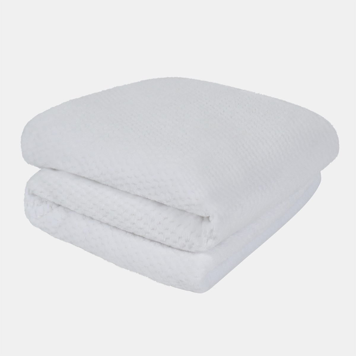 Dreamscene Waffle Mink Throw - White>