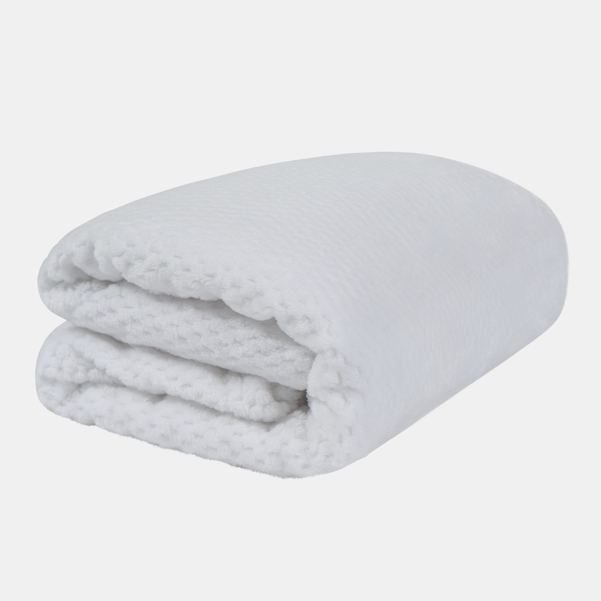 Dreamscene Waffle Mink Throw - White>