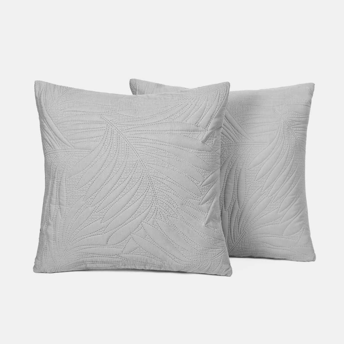 OHS Leaf Pinsonic Cushion Covers - Grey>