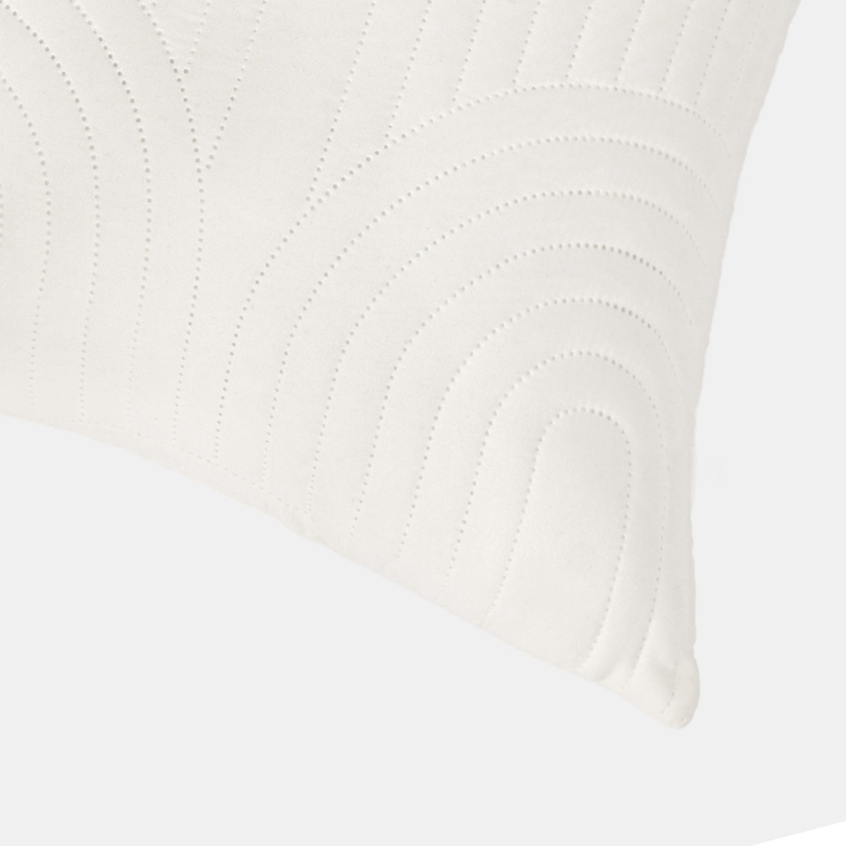 OHS Arches Embossed Pinsonic Cushion Covers, Cream - 2 Pack>