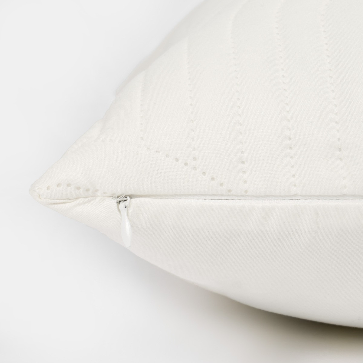 OHS Arches Embossed Pinsonic Cushion Covers, Cream - 2 Pack>