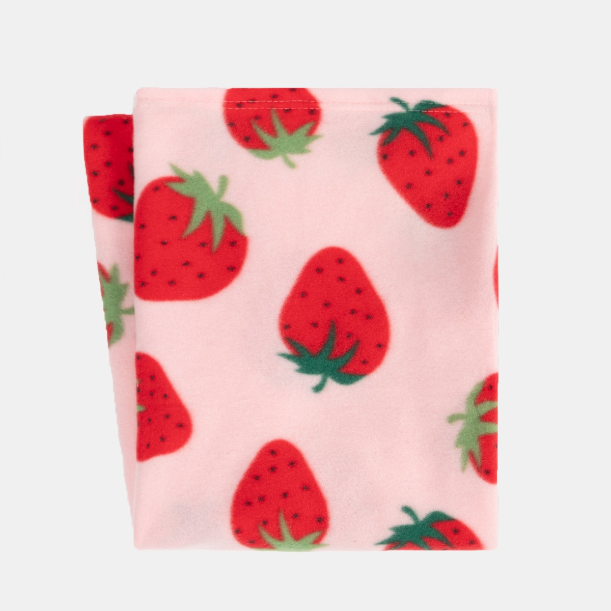 OHS Strawberry Print Fleece Throw - Pink>