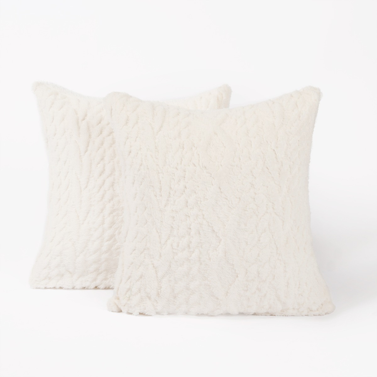 OHS Cable Knit Cushion Covers - Cream >