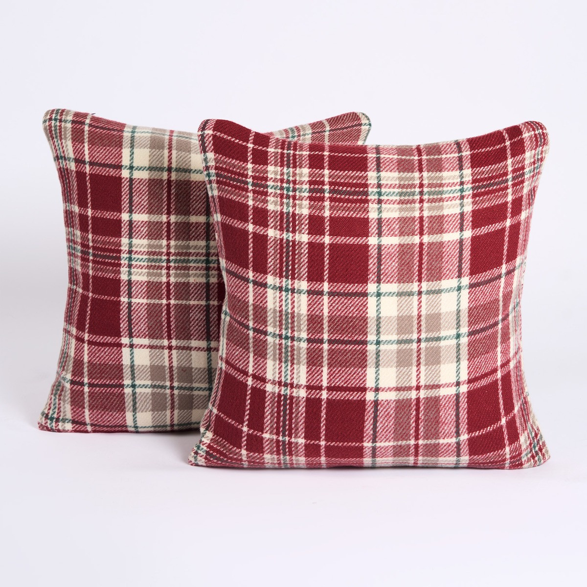 OHS Woven Check Cushion Covers - Dorset Red>