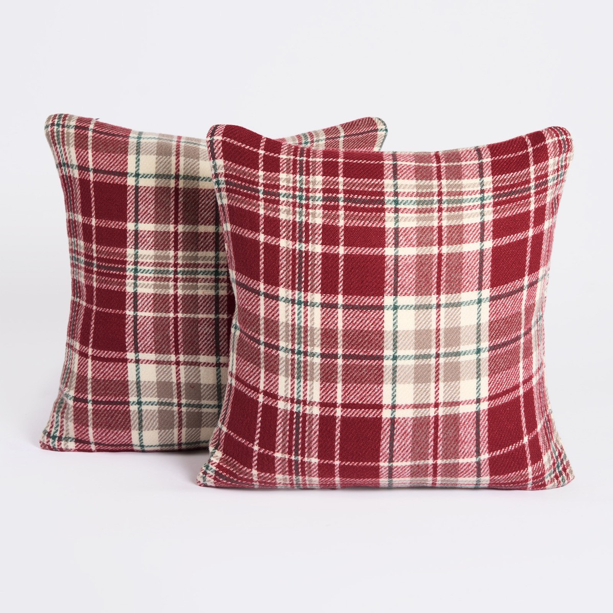 OHS Woven Check Cushion Covers - Dorset Red>