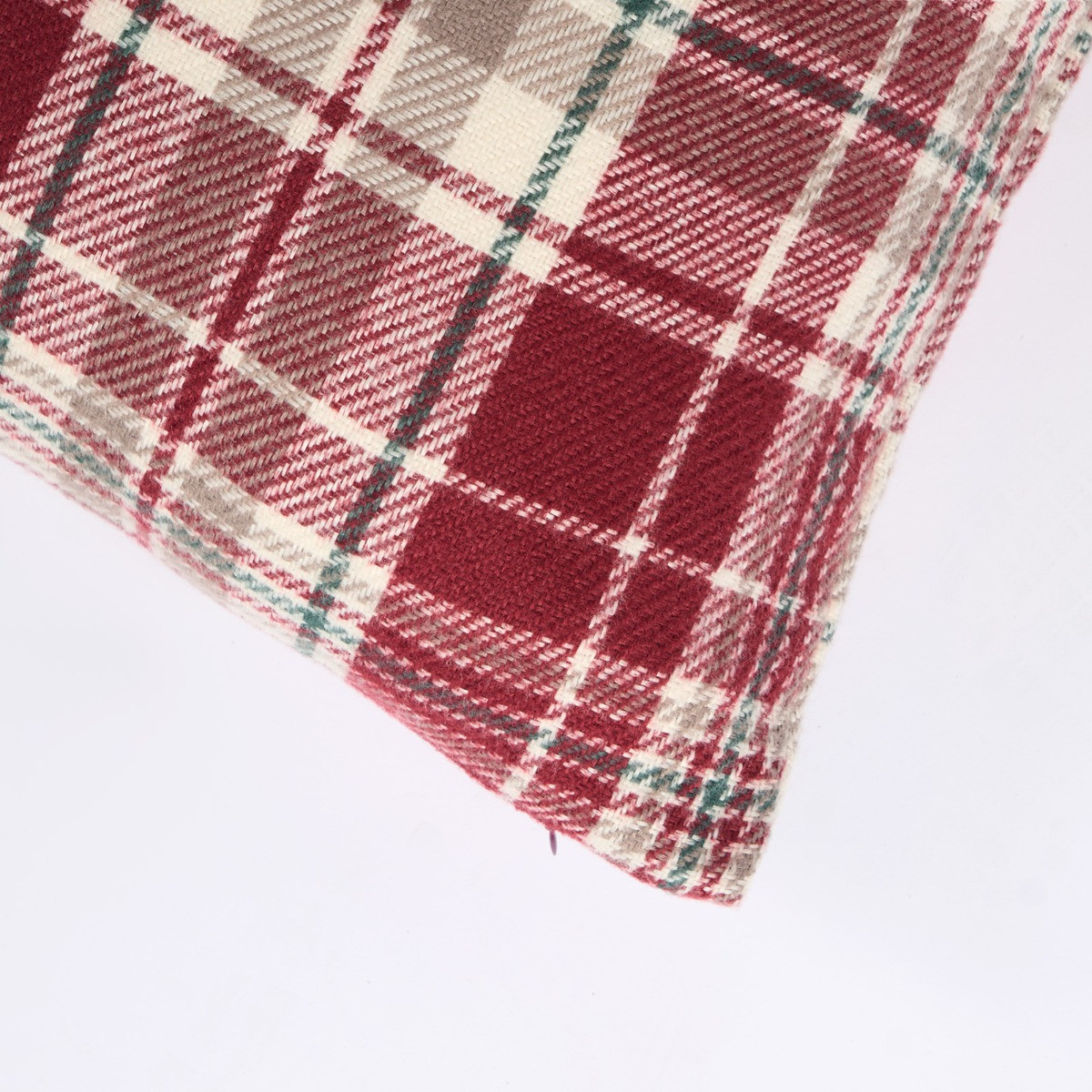 OHS Woven Check Cushion Covers - Dorset Red>