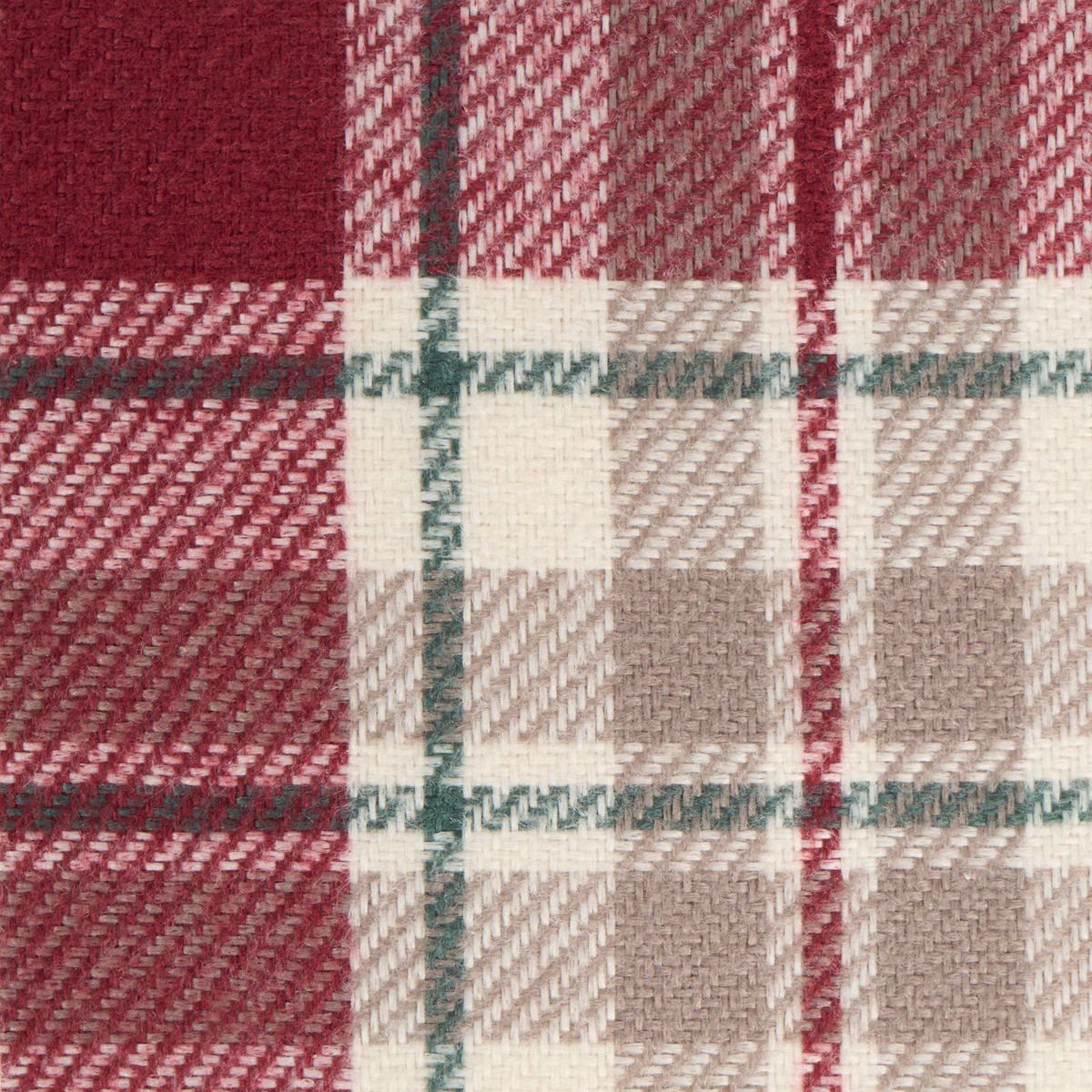 OHS Woven Check Cushion Covers - Dorset Red>