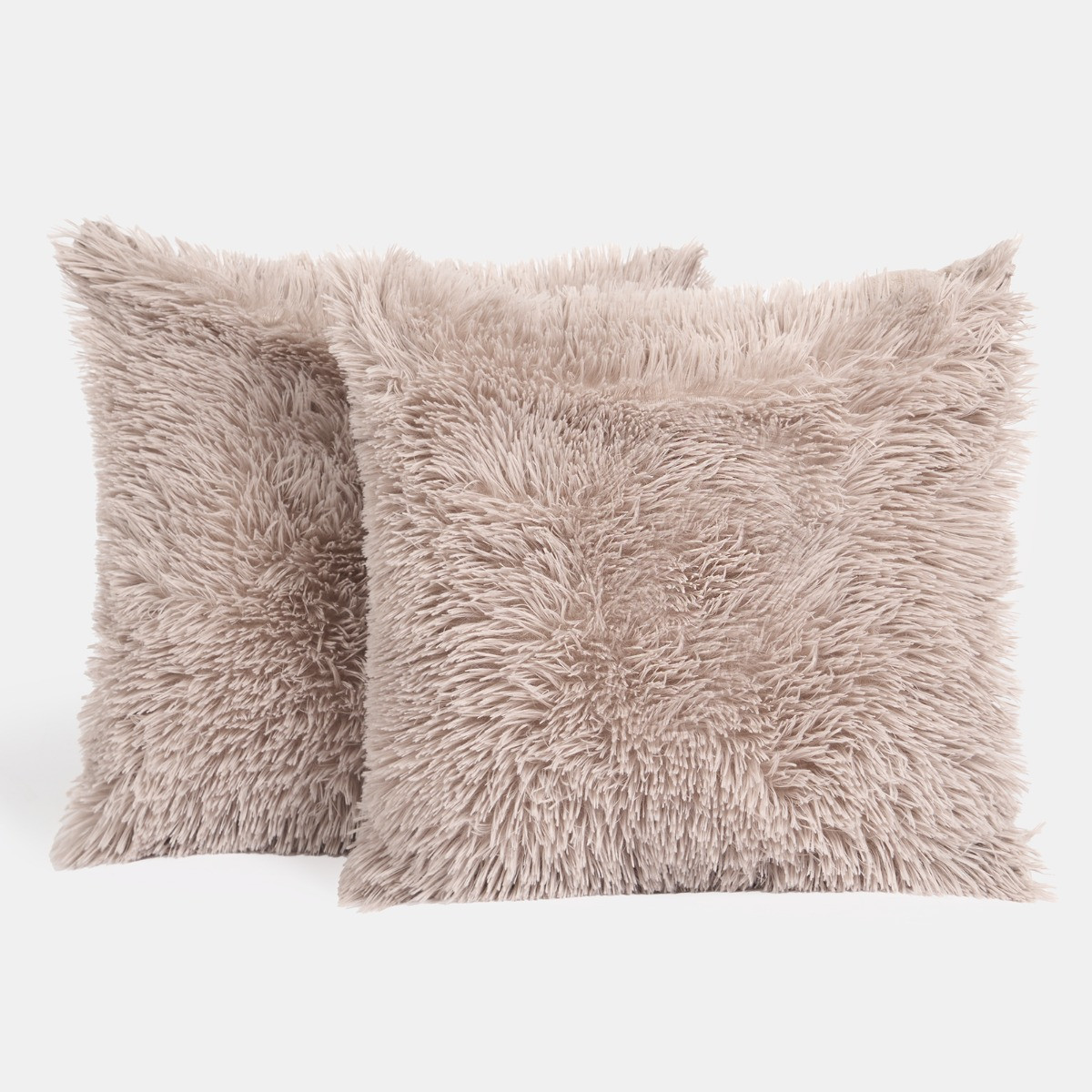 Sienna Fluffy Cushion Covers - Natural>