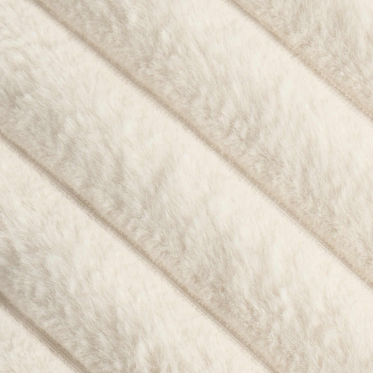 OHS Faux Fur Thick Ribbed Cushion Covers - Natural>