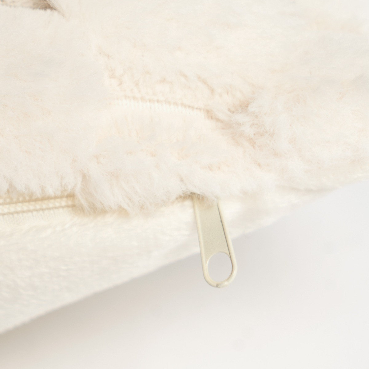 OHS Faux Fur Thick Ribbed Cushion Covers - Natural>