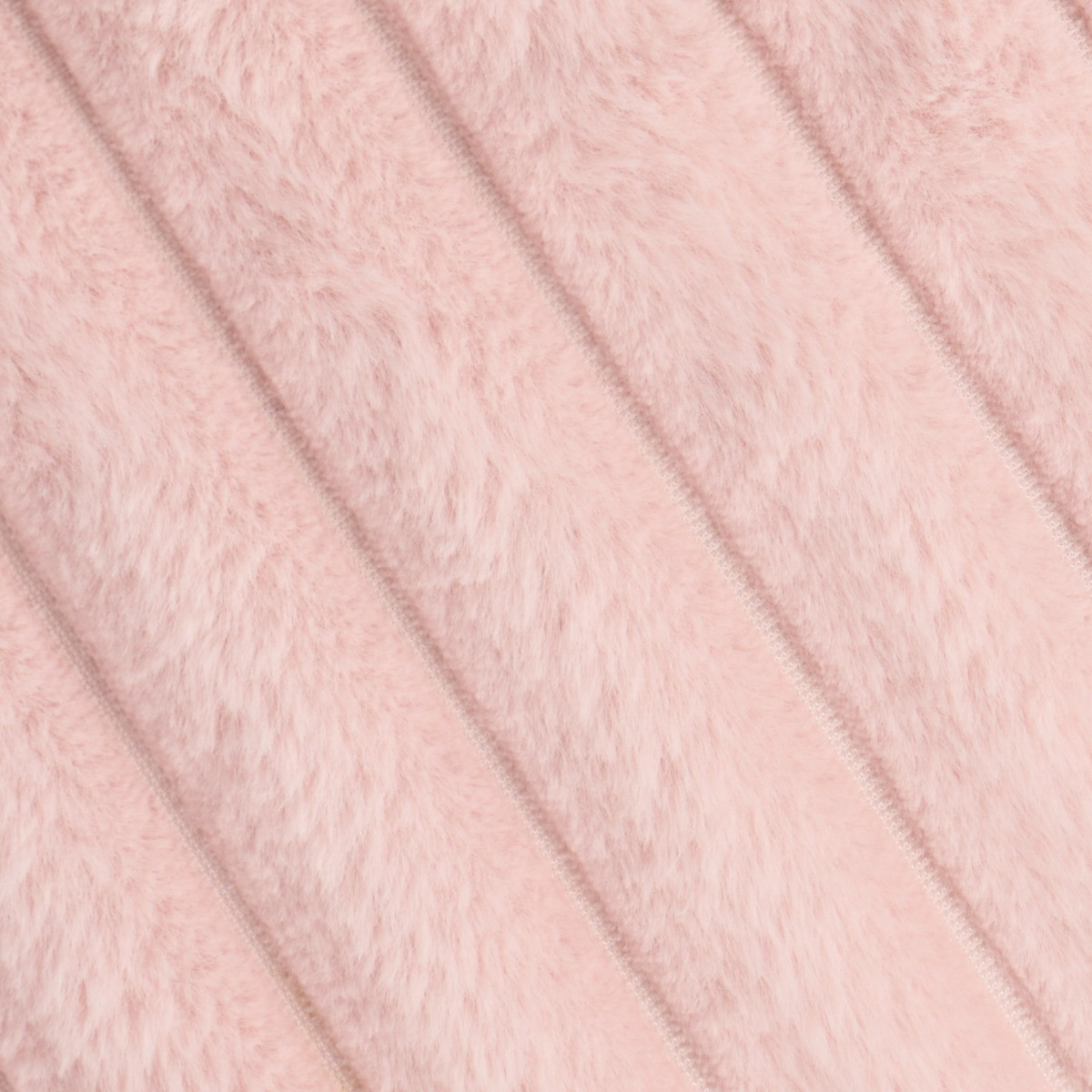 OHS Faux Fur Thick Ribbed Cushion Covers - Blush>