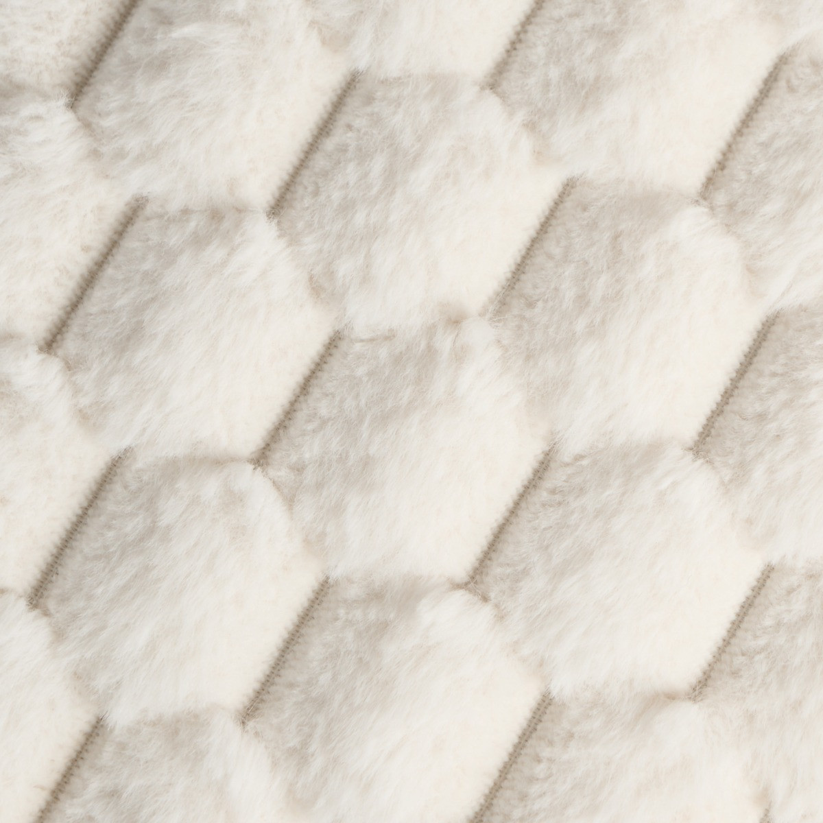 OHS Thick Faux Fur Waffle Cushion Covers - Cream>